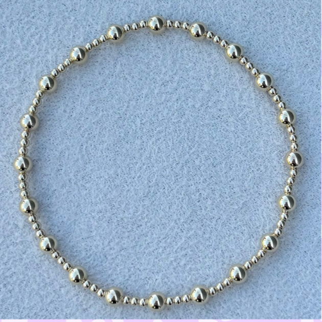 Gold Filled Pattern Bracelet-(2mm and 4mm)