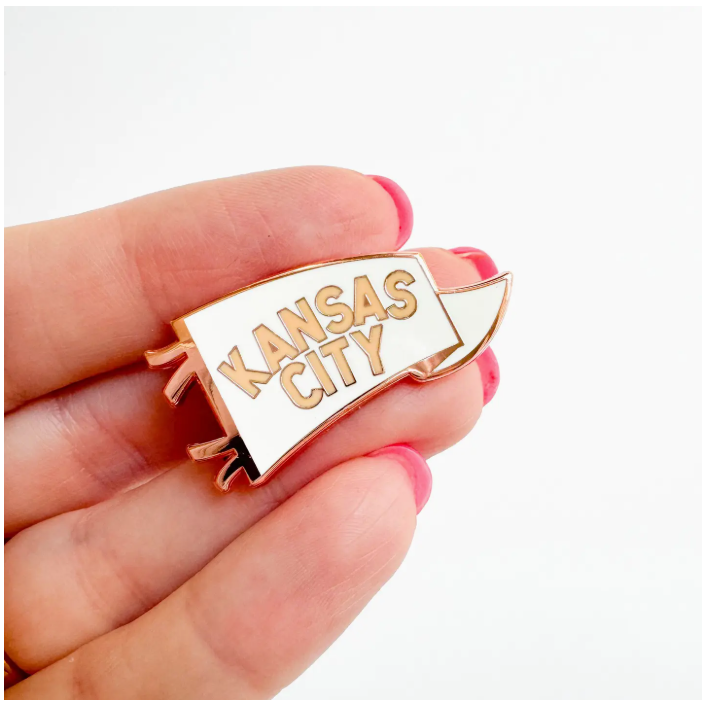 Rose Gold Kansas City Pennant Pin