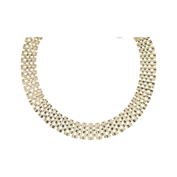 Gold Thick Watchband Chain Necklace