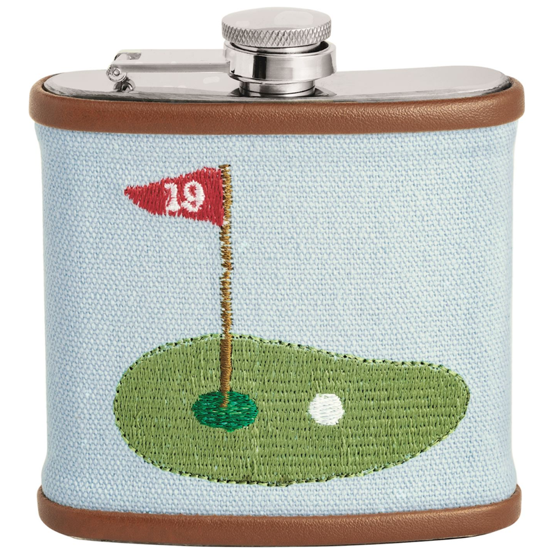 Golf Embroidered Icon Flask