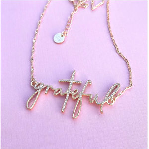 Grateful Necklace in Gold