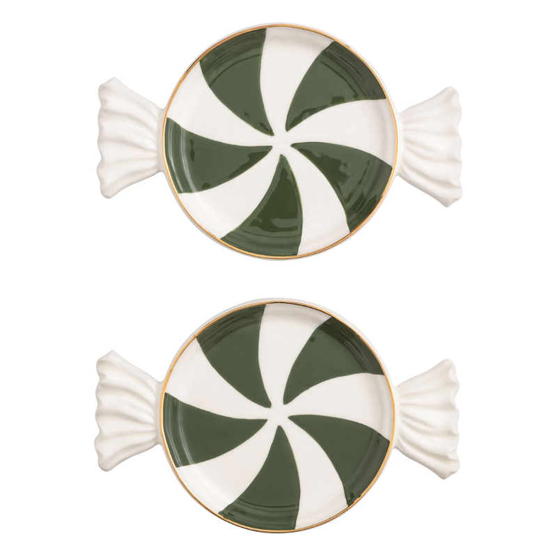 Green Candy Tidbit Plate