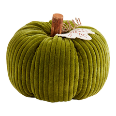 Green Corduroy Pumpkin Sitter