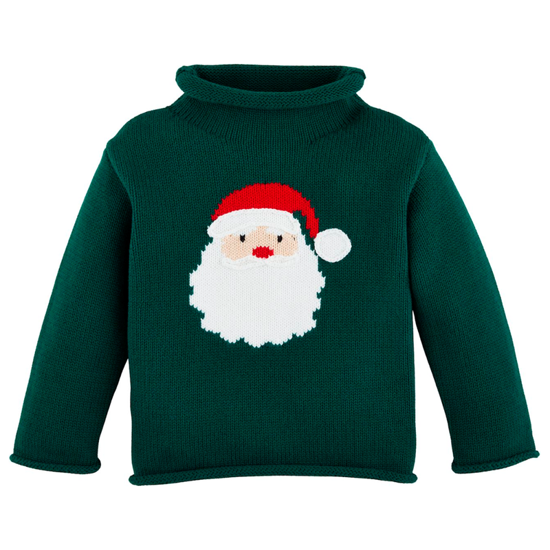 Green Santa Rollneck Sweater