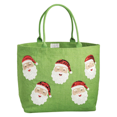 Green Holiday Classic Sparkle Tote