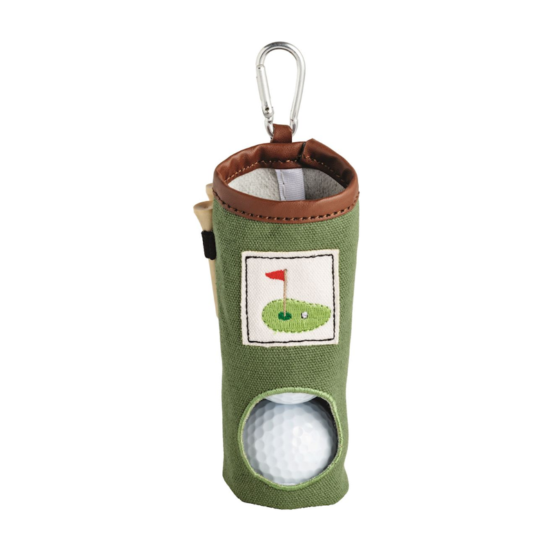 Green Embroidered Golf Keychain