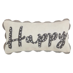 Happy Felted Mini Pillow