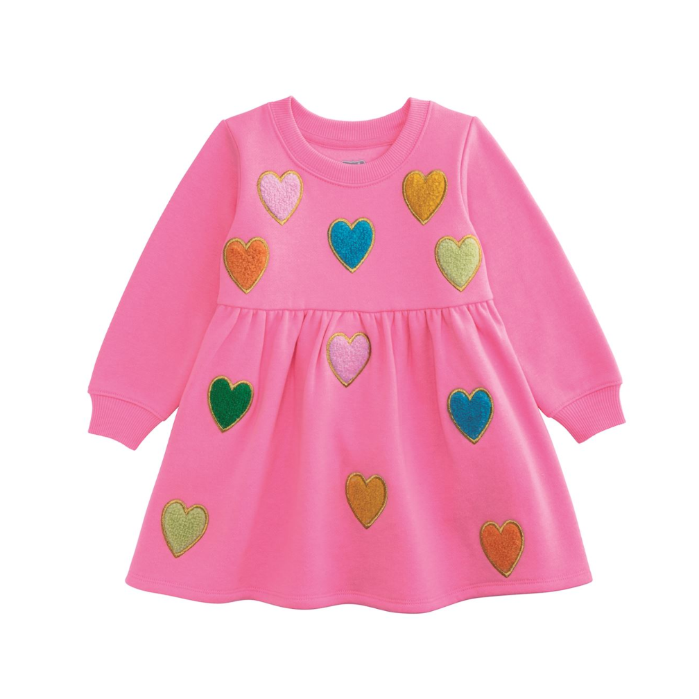 Heart Sweatshirt Dress