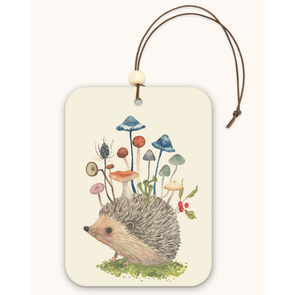 Hedgehog with Mushrooms Air Freshener