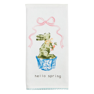 Hello Spring Topiary Tea Towel