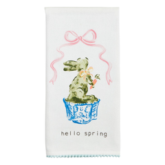 Hello Spring Topiary Tea Towel