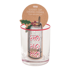 Ho Ho Ho Glass and Light Up Cube Set