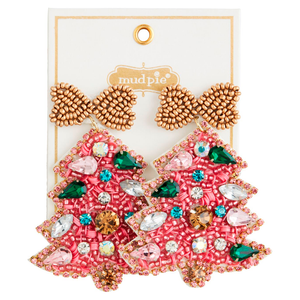 Holiday Beaded Earrings Trees