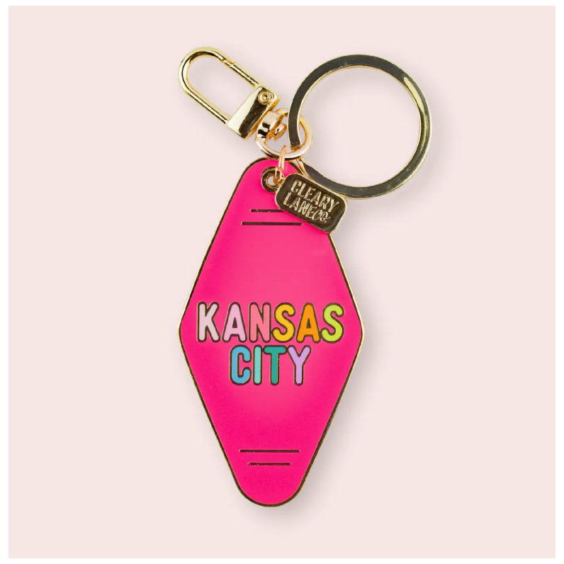 Kansas City Hot Pink Motel Keychain