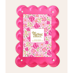 Hot Pink Rectangle Scalloped Acrylic Frame