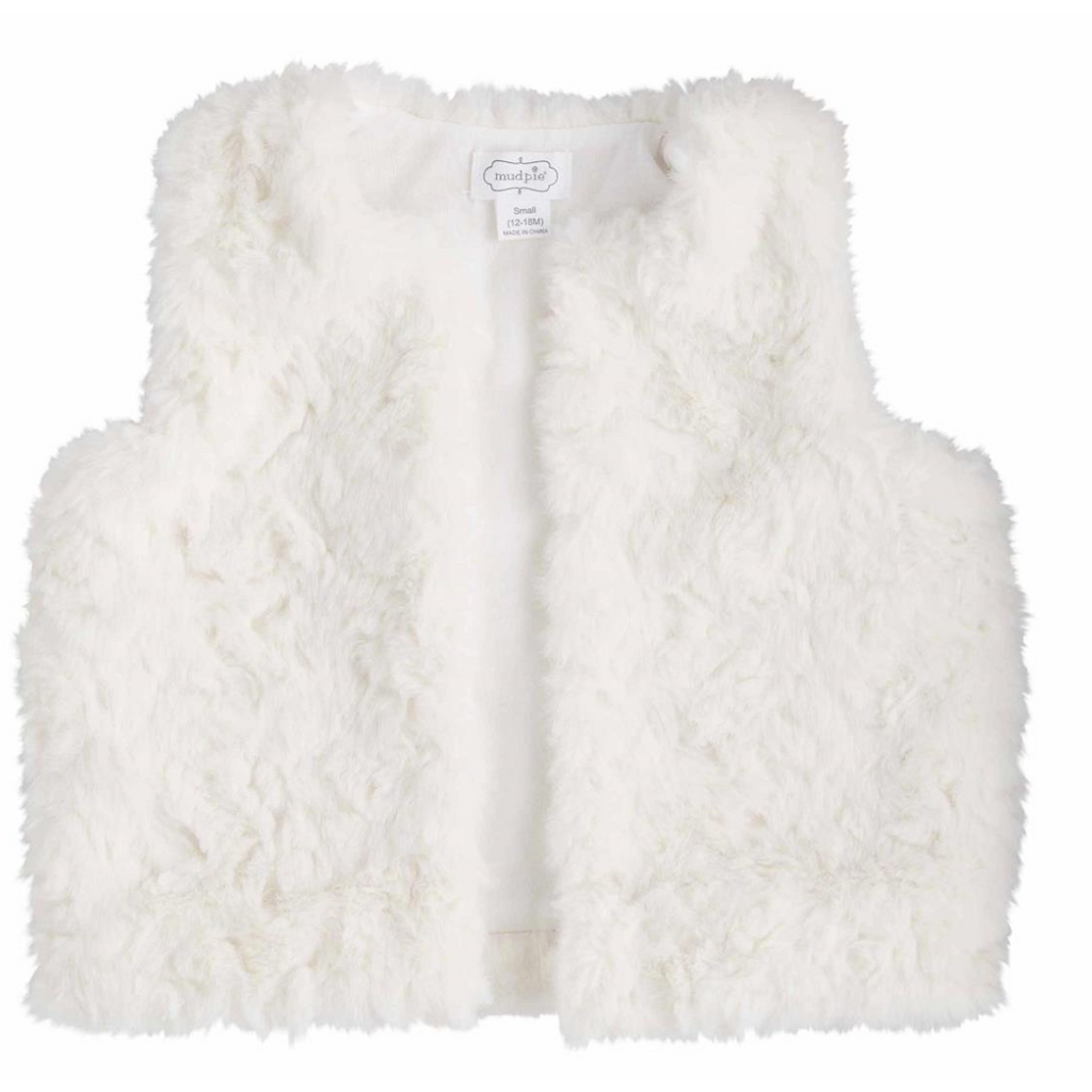 Baby Girl Ivory Fur Vest