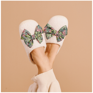 Fuzzy Slippers-Betty Bow Jolly Sprig