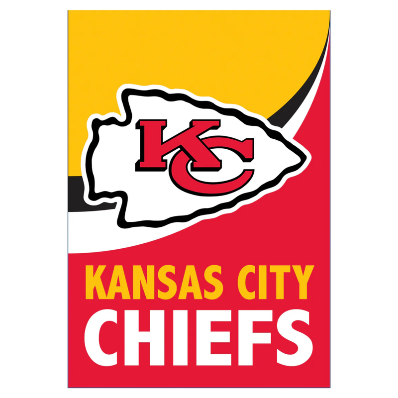 Kansas City Chiefs Burlap Flag House Size