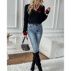 V neck sweater