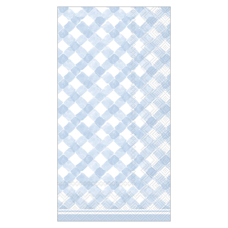 Light Blue Gingham Guest Towel