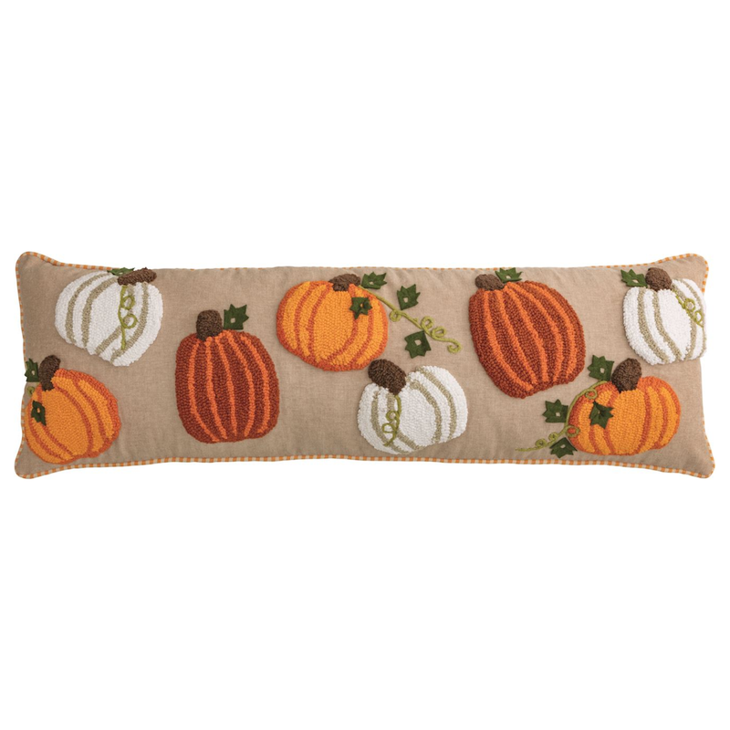 Long Tufted Pumpkin Pillow