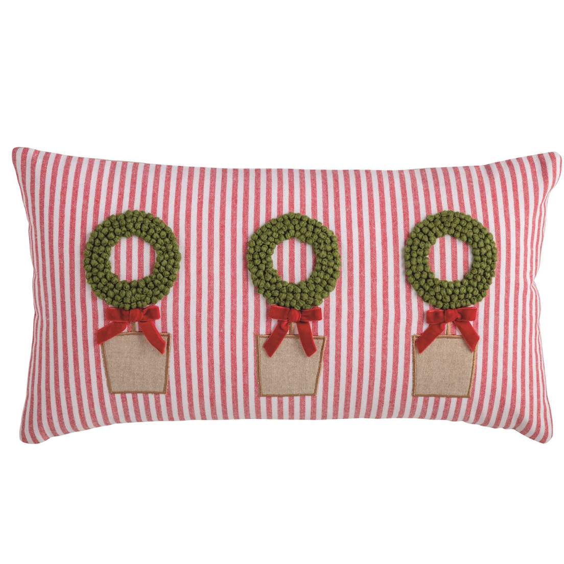 Lumbar Christmas Topiary Pillow 