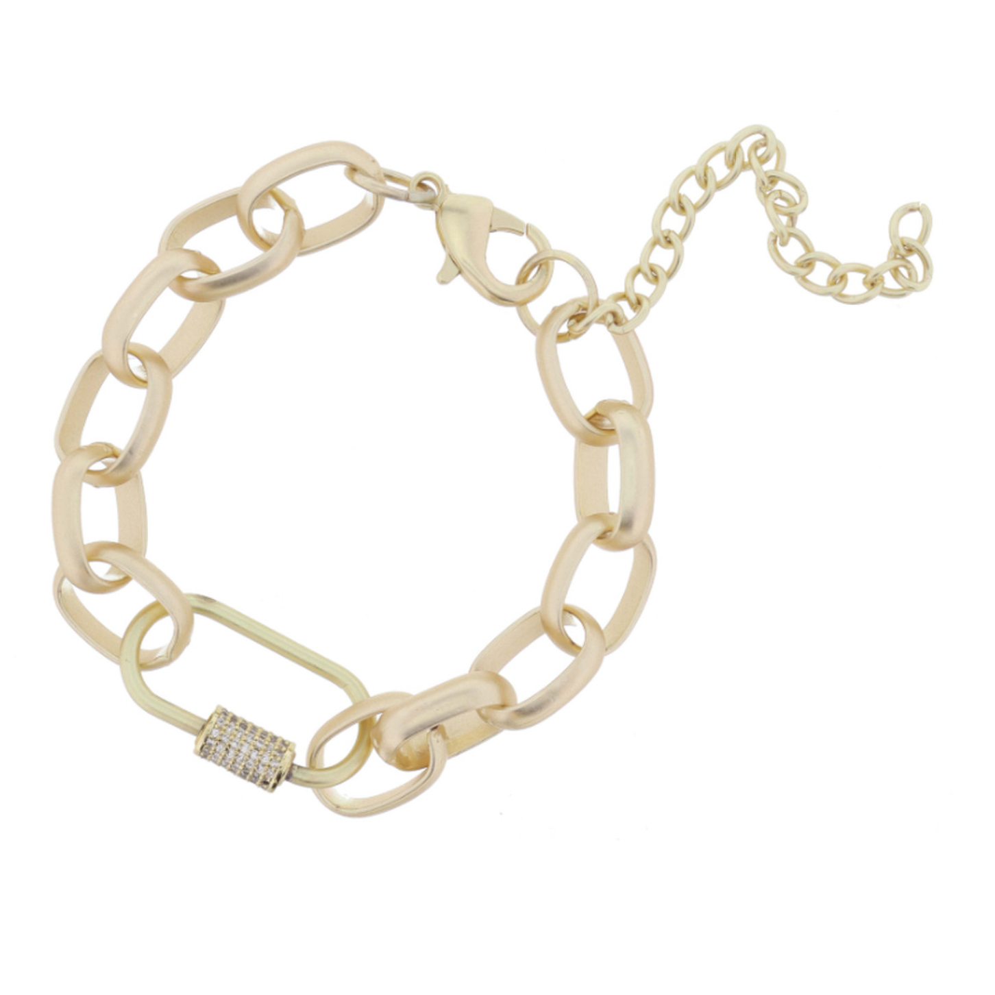 Gradient Matte Finish Chain Link Bracelet Featuring Fruit Ch (432429)
