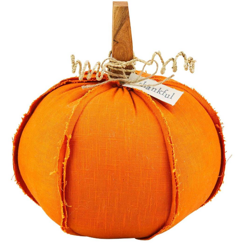 Medium Solid Orange Pumpkin Sitter