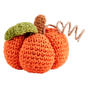 Mini Crochet Double Leaf Pumpkin