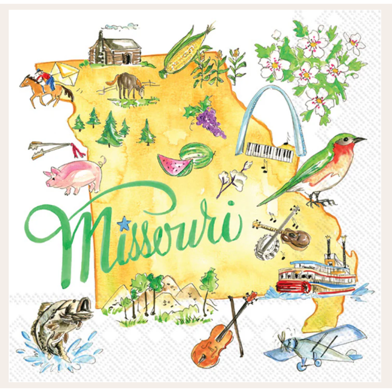 Missouri State Collection Cocktail Napkin