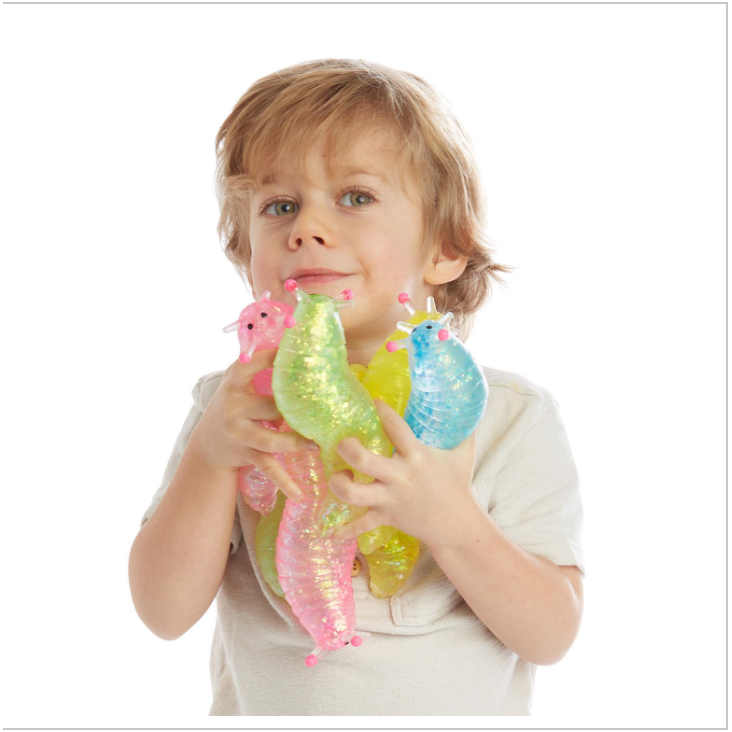 Child holding slugs