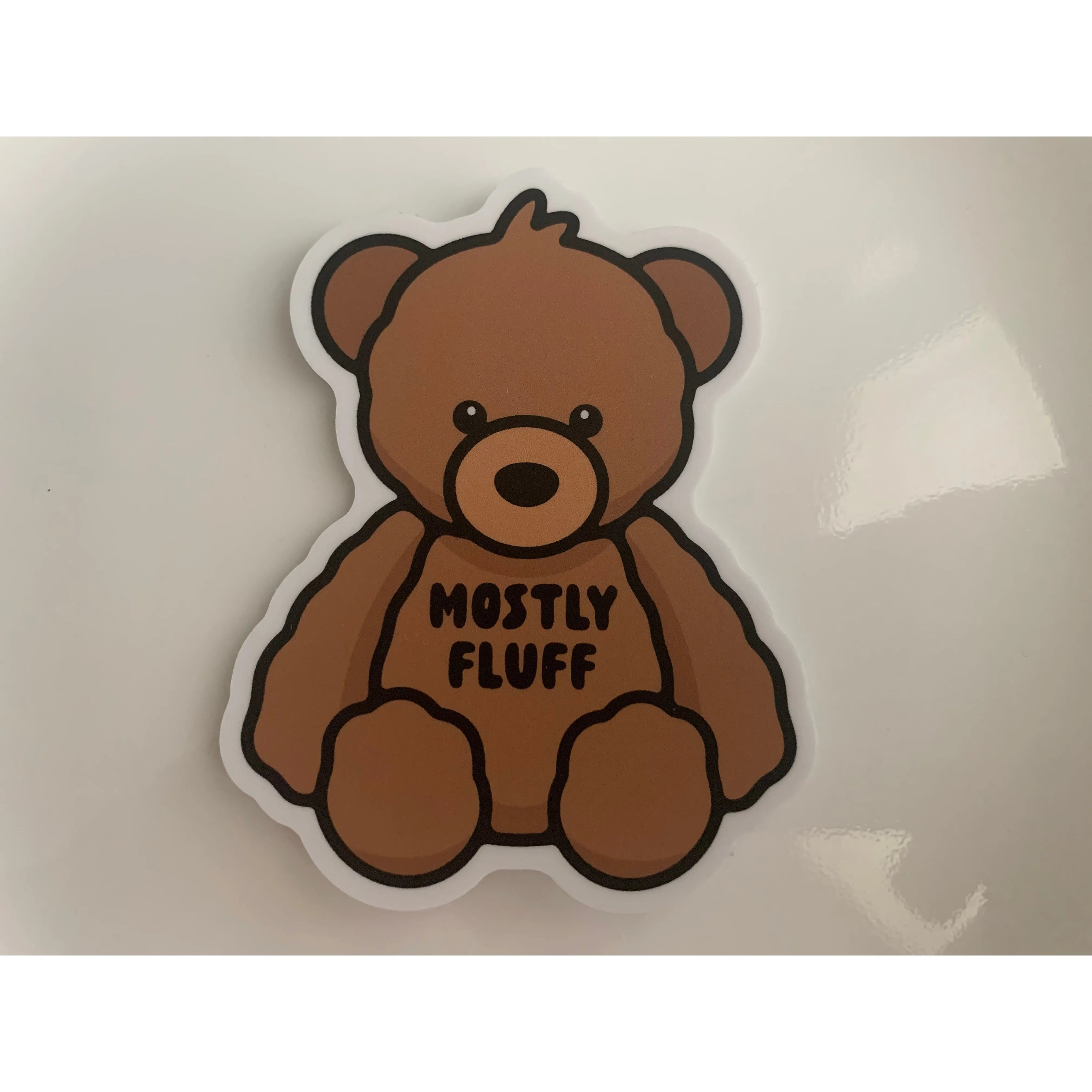 Mostly Fluff Teddy Bear Sticker