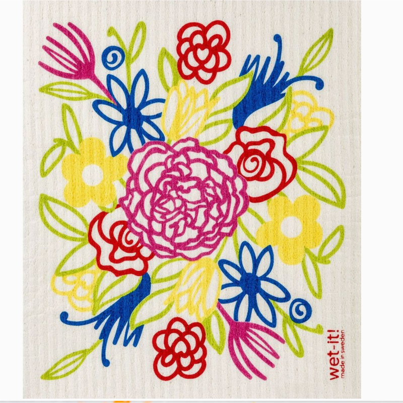 Multi Floral Swedish Cloth