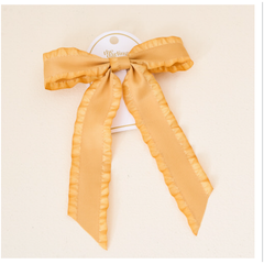 Mustard Ruffle Hair Bow