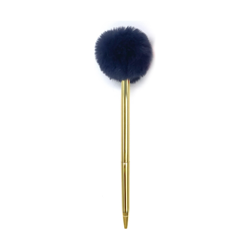 Pom Pom Metal Pen-Navy Pen-Navy Blue