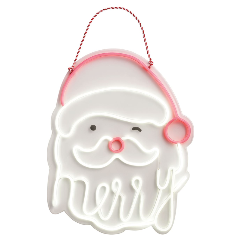 Neon Santa Door Hanger