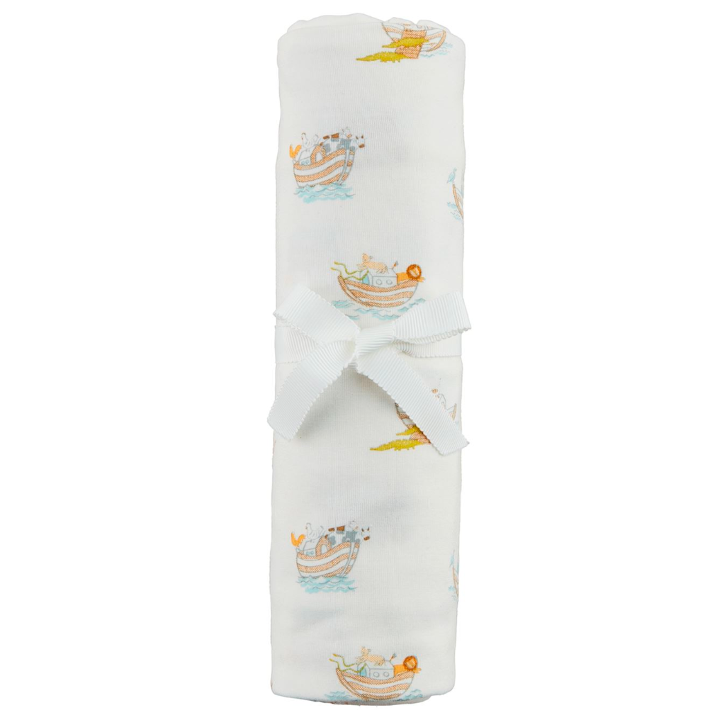 Noahs Ark Stretch Swaddle Blanket