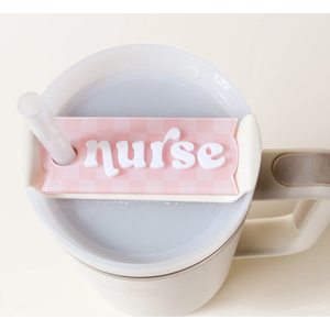 Nurse Tumbler Lid Tag.