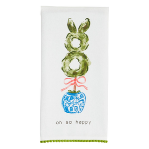 Oh so Happy Topiary Tea Towel