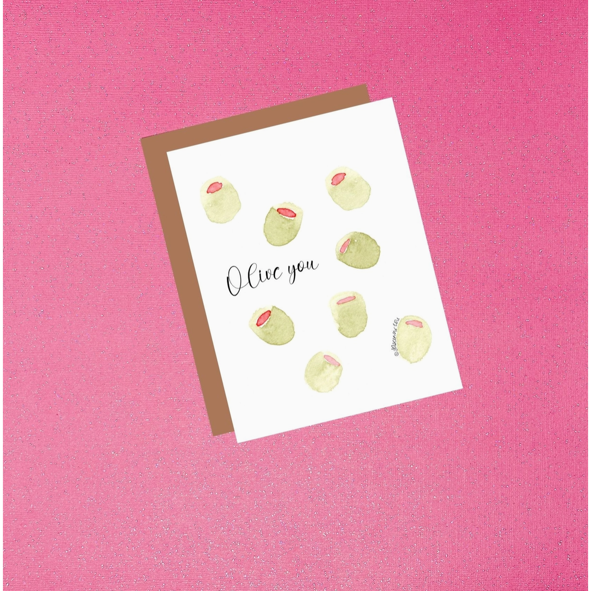 Olive You Greeting Card
