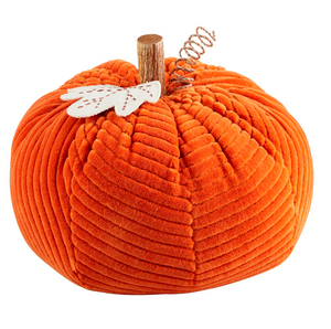 Orange Corduroy Pumpkin Sitter 