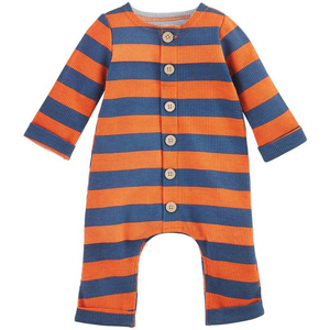 Orange and Blue Stripe Baby Outfit