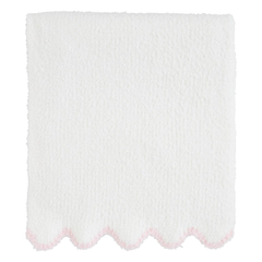Pink Scallop Chenille Blanket