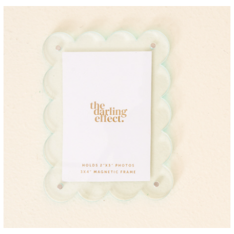 Pale Blue Mini Acrylic Picture Frame Magnet 