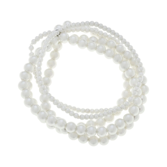 Theresa Pearl Multi Strand Stretch Bracelet in Ivory