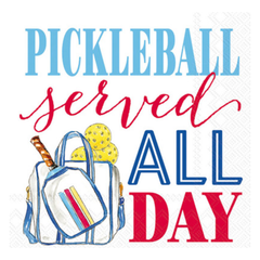 Pickleball Served All Day Cocktail Napkins