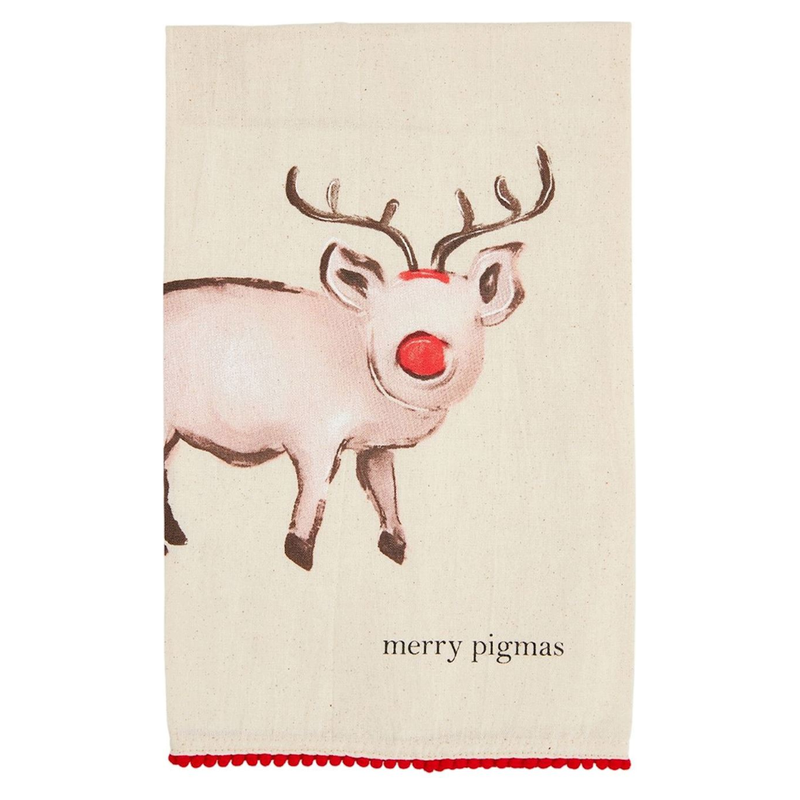 Pig Merry Pigmas Tea Towel