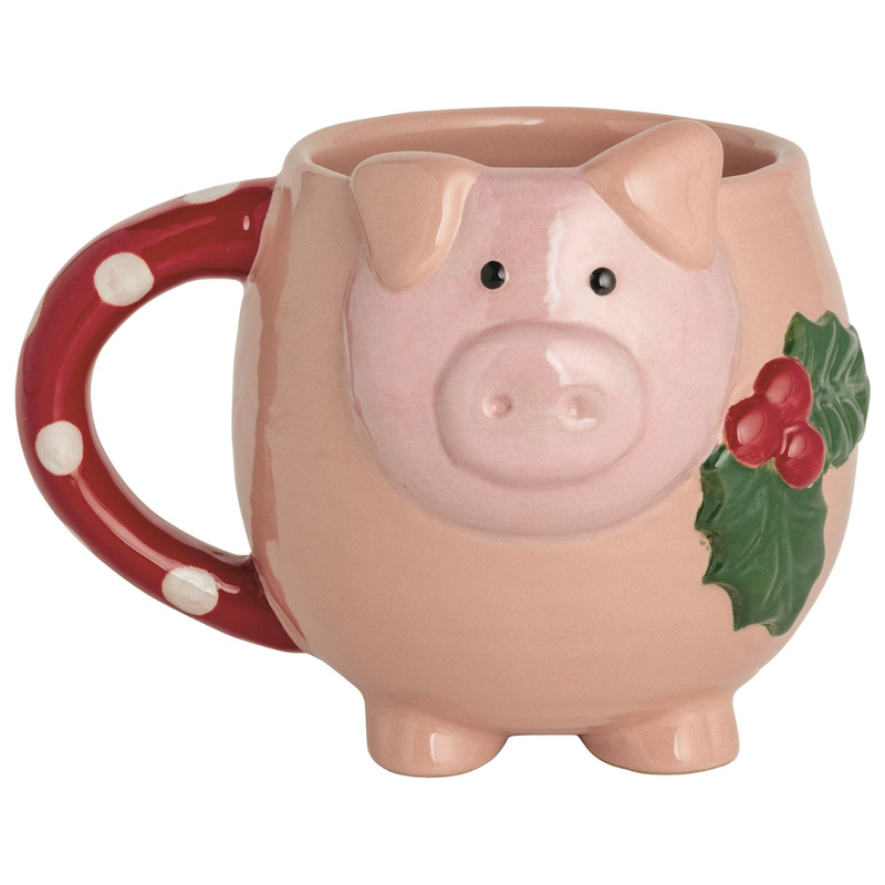 Farm Christmas Pig Mug