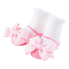 Pink Bow Mary Jane Baby Socks