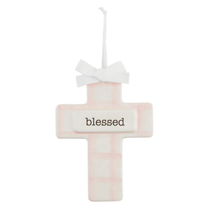 Pink Ceramic Keepsake Cross